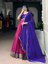 Ynf5008 Aura Silk Zari Weaving Work Gown With Dupatta Wholesale Price In Surat